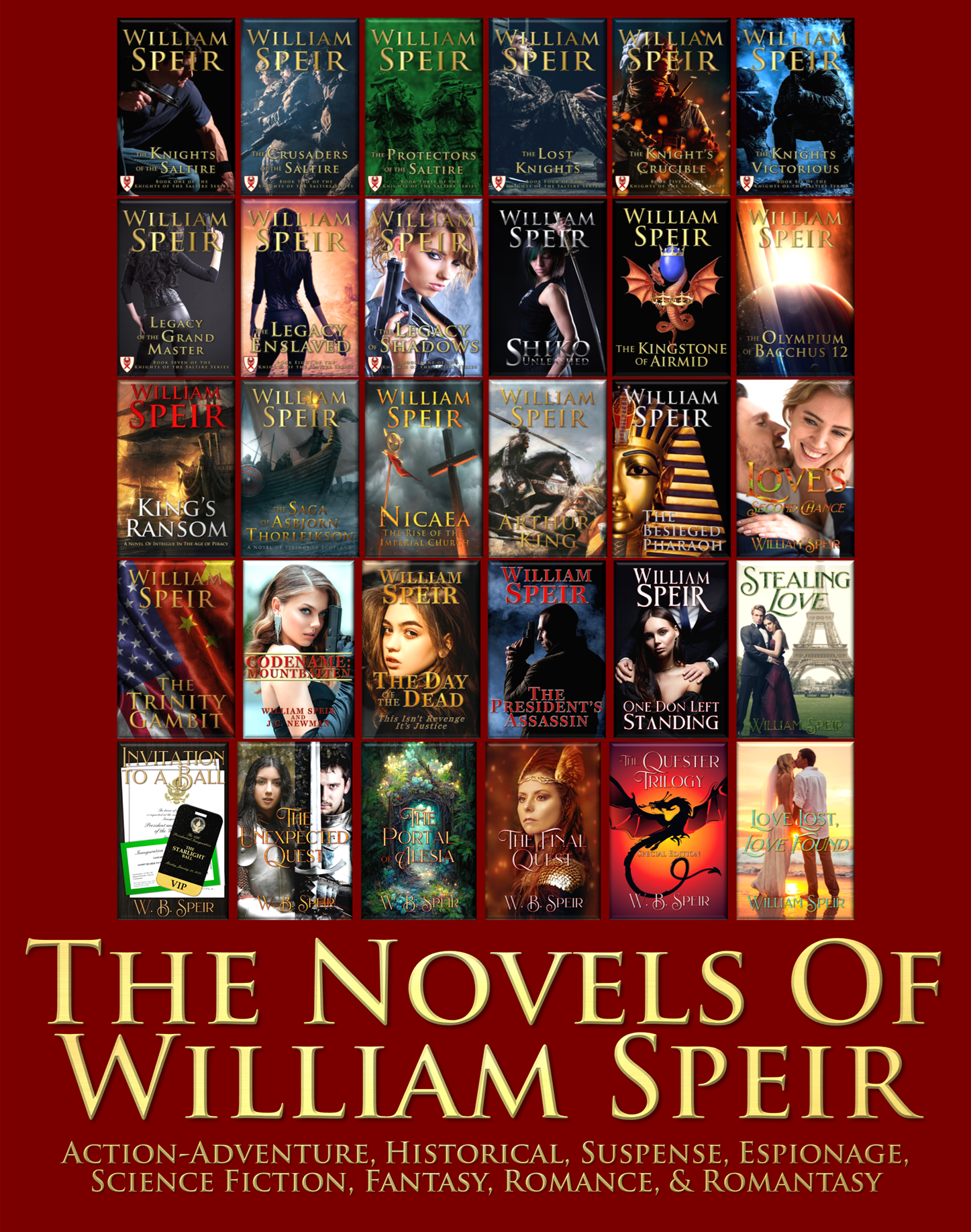 Book Covers for William Speir's Novels